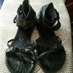 Strappy black gladiator style sandals